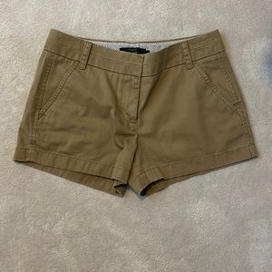 J. Crew chino khaki shorts. Size 2. Cute and perfect for summer!
